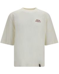 Palm Angels - Beige Cotton T - Lyst