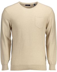 GANT - Beige Cotton Shirt - Lyst