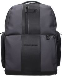 Piquadro - Gray Nylon Backpack - Lyst