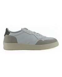 Saxone Of Scotland - White And Beige Leather Low Top Sneakers - Lyst