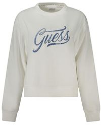 Guess - White Cotton Sweater - Lyst