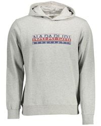 Napapijri - Gray Cotton Sweater - Lyst