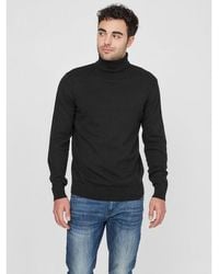 Guess - Black Cotton Turtleneck - Lyst