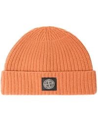 Stone Island - Pink Wool Hats & Cap - Lyst