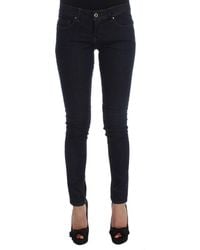 CoSTUME NATIONAL - Cotton Blend Slim Fit Jeans Blue Sig32580 - Lyst