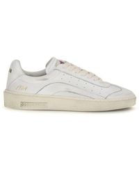DSquared² - White Calf Leather Bos Taurus Low Top Sneakers - Lyst