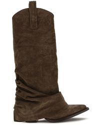 R13 - Cowboy Boots Suede - Lyst