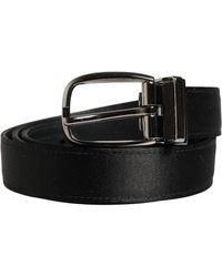 Dolce & Gabbana - Men Black Classic Leather Metal Buckle Belt - Lyst
