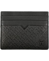 Tommy Hilfiger - Sleek Leather Card Holder With Contrast Detail - Lyst