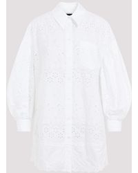 Simone Rocha - White Drop Signature Short Sleeves Shirt Cotton Dress - Lyst
