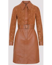 Akris - Vicuna Leather Short Dress - Lyst