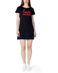 Love Moschino - Black Cotton Dress - Lyst