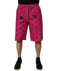 Dolce & Gabbana - Heart Print Shorts - Lyst