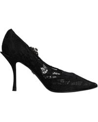 Dolce & Gabbana - Lace Pumps High Heels Nylon - Lyst