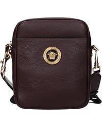 Versace - Purple Leather Crossbody Bag - Lyst