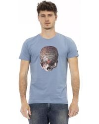 TRUSSARDI ACTION - Light Blue Cotton Men T - Lyst