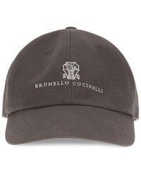 Brunello Cucinelli - Brown Cotton Cap (baseball Hat) - Lyst