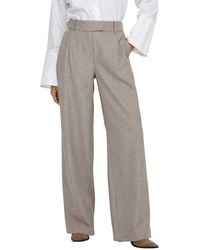 ONLY - Beige Polyester Dress Pants - Lyst