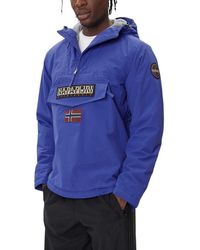 Napapijri - Blue Polyamide Shell Jacket - Lyst