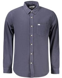 Guess - Blue Cotton Men's Shirt - Lyst