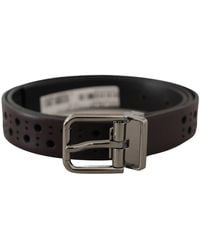 Dolce & Gabbana - Leather Belt Perforated - Lyst