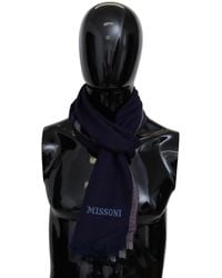 Missoni - Striped Wool Wrap Fringes Scarf - Lyst