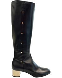 Borbonese - Black Leather Boot - Lyst