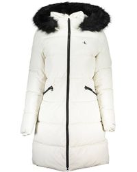 Calvin Klein - White Polyester Jackets & Coat - Lyst