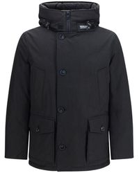 Woolrich - Black Cotton Shell Jacket - Lyst