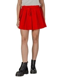 ONLY - Red Recycled Polyester Skirt - Lyst