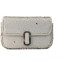 Marc Jacobs - The Mini J Shoulder Bag Cream Sequined Crossbody Leather - Lyst