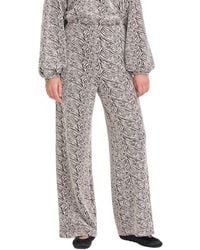 Ichi - Brown Polyester Casual Pants - Lyst