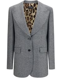Dolce & Gabbana - Gray Wool Oves Aries Blazer - Lyst