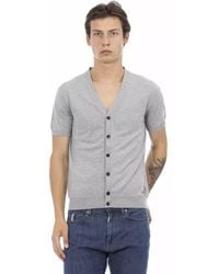 Baldinini - Elegant V-Neck Cotton Sweater - Lyst