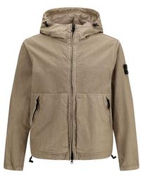 Stone Island - Brown Polyamide Shell Jacket - Lyst