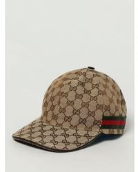 Gucci - Beige Cotton And Leather Cap (baseball Hat) - Lyst