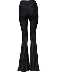 Dolce & Gabbana - Black Cotton Mid Waist Bootcut Denim Jeans - Lyst