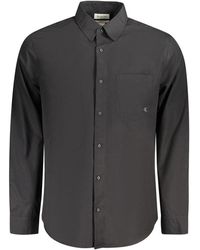 Calvin Klein - Black Cotton Shirt - Lyst