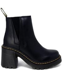 Dr. Martens - Black Leather High Heel Pumps - Lyst