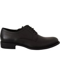 Dolce & Gabbana - Black Leather Lace Up S Formal Derby Shoes - Lyst