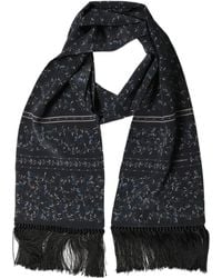 Dolce & Gabbana - Floral Silk Fringed Neck Shaw Scarf - Lyst