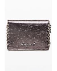 Desigual - Metallic Stitch Detail Wallet - Lyst