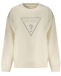 Guess - White Cotton Sweatshirt - Lyst