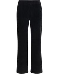 Avenue Montaigne - Black Cotton Flared Pants - Lyst