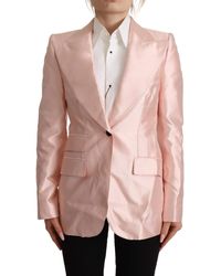 Dolce & Gabbana - Elegant Silk Blazer Jacket - Lyst