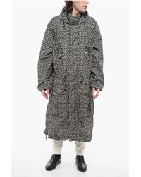 Balmain - Nylon Parka Fit Windbreaker With Monogram Motif - Lyst