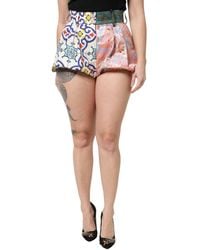 Dolce & Gabbana - High Waist Hot Pants Shorts - Lyst