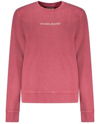 Guess - Red Cotton Sweatshirt - Lyst