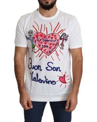 Dolce & Gabbana - Saint Valentine Hearts Print T-Shirt - Lyst