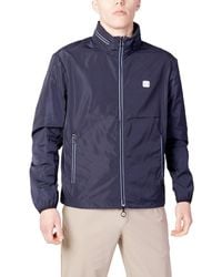 ARMANI EXCHANGE - Blue Polyester Jacket - Lyst